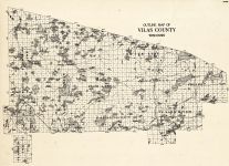 Vilas County Outline, Wisconsin State Atlas 1930c